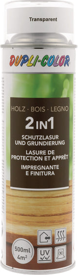 DUPLI-COLOR Holzschutzlasur 2in1 transparent 500 ml Spraydose