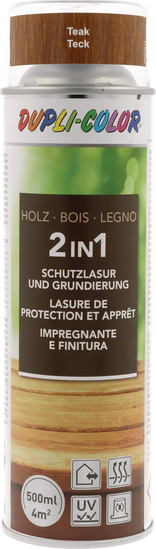 DUPLI-COLOR Holzschutzlasur 2in1 transparent 500 ml Spraydose