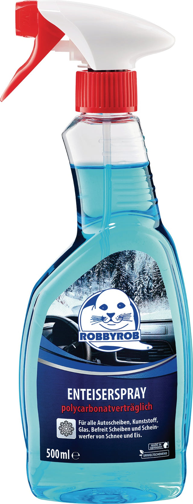 ROBBYROB Scheibenenteiser 500 ml Sprühflasche – bis -30 °C, 12er-Pack