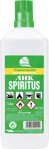 ROBBYROB Brennspiritus AHK 1l Flasche – Geruchsneutraler Premium-Reiniger, 12er Pack
