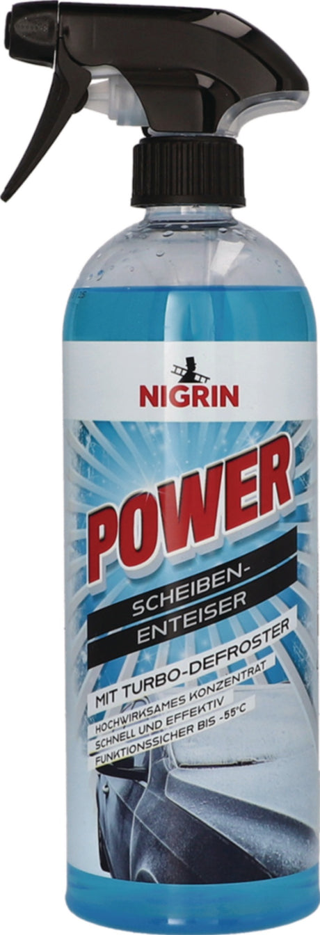 NIGRIN Scheiben-Enteiser POWER 750 ml Sprühflasche – 6er-Pack, bis -55 °C, Gletscherfrische