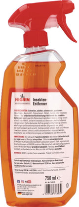 NIGRIN Insekten-Entferner Performance 750 ml Sprühflasche – selbstaktive Gelformel, 7er-Pack
