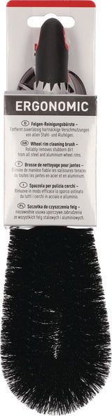 NIGRIN Felgen-Reinigungsbürste rot/schwarz – 6er-Pack, schonende Reinigung für Stahl- und Alufelgen