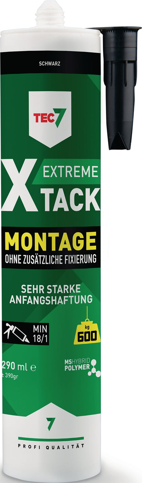 TEC7 Montagekleber X-TACK weiß 290 ml – MS-Polymer, 600 kg/m² Anfangshaftung