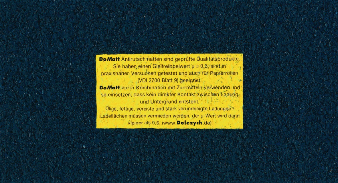 DOLEZYCH Antirutschmatte aus Granulat 500x25 cm, 8 mm – erhöht Gleitreibbeiwert & Transportsicherheit