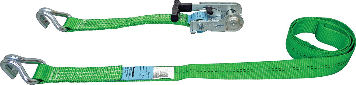 DOLEZYCH Zurrgurt DIN EN 12195-2, 4 m, 35 mm, mit DoRapid-Druckratsche + Profilhaken, LC 2000 daN