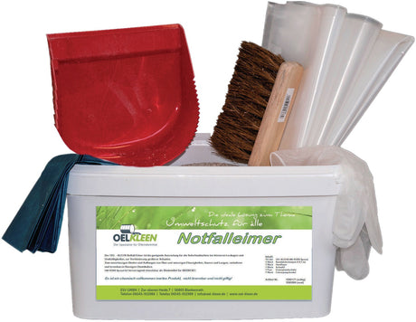 OEL-KLEEN Notfalleimer 7-teilig – Öl- und Chemikalienbindemittel bis 3 l