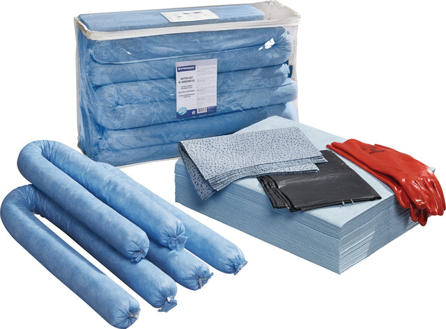 PROMAT CHEMICALS Notfallset Öl 50-teilig mit Handschuhen – bindet bis max. 50 l