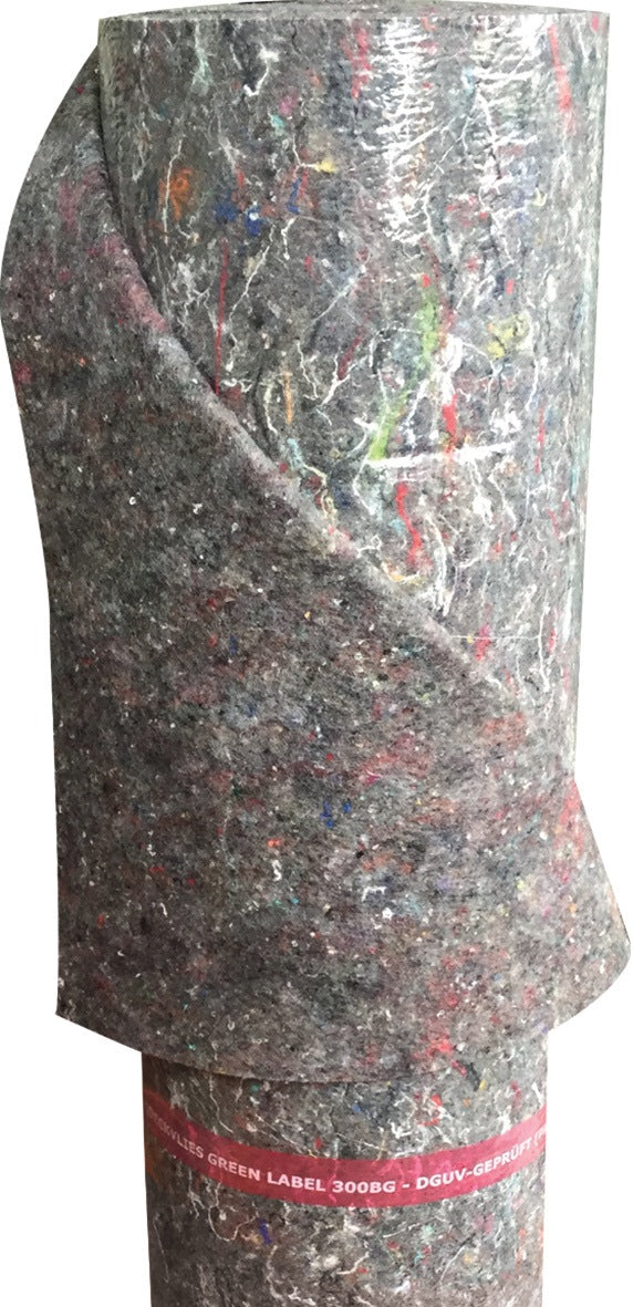 KIRCHNER Abdeckvlies Sauber & Sicher Green Label 300BG, 25 m x 1 m, 300 g/m², rutschfest, reißfest