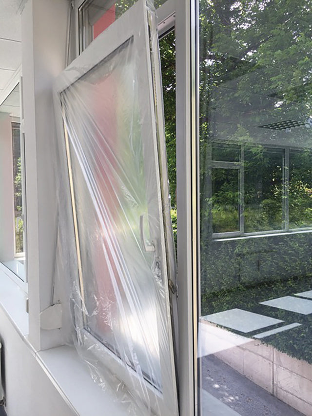KIRCHNER SIMPROFLEX Fensterschutz 125 cm x 160 cm – Transparente Schutzhülle für Türflügel