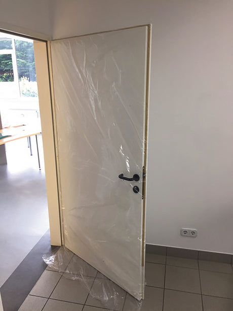 KIRCHNER SIMPROFLEX Fensterschutz 125 cm x 160 cm – Transparente Schutzhülle für Türflügel