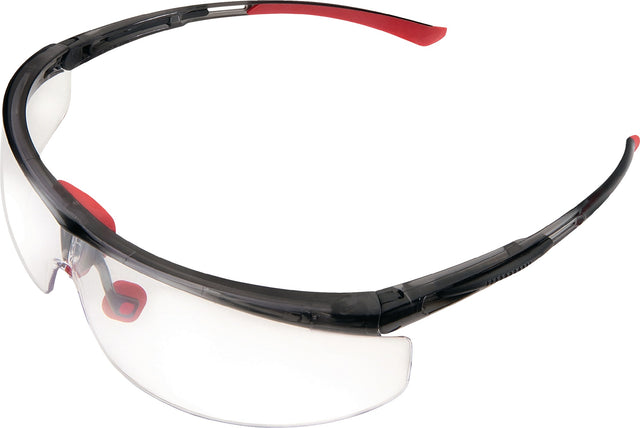 HONEYWELL Schutzbrille Adaptec EN 166-1FT, Bügel schwarz/rot, Scheibe klar, HydroShield