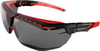 Bügel schwarz/rot, Scheibe grau / 5-3.1 HON 1F / kratzfest