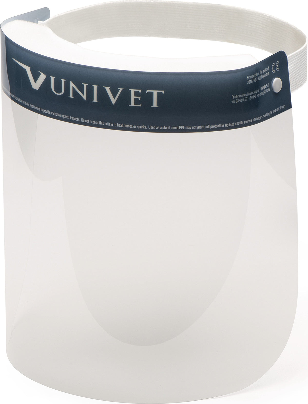 UNIVET Einwegvisier 703.01 EN 166 PET Antibeschlag mit elastischem Kopfband