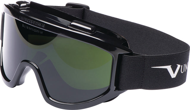 UNIVET Schweißer Vollsichtschutzbrille 601 EN 166/169/175 – Scheibe grün IR5, Polycarbonat