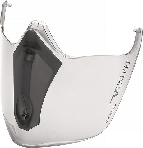 UNIVET Visier 6X3 Polycarbonat transparent/schwarz EN 166, EN 170 – Gesichtsschutz für Vollsichtbrille