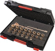 ENDRES TOOLS Knarrenkasten 25-teilig SW 10-32 mm Antrieb 1/2″ – funkenfrei, Aluminium-Mehrstoff-Bronze