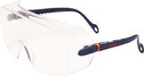 3M Schutzbrille 2800 EN 166 – Klare Polycarbonat-Scheibe, blauer Bügel, OTG