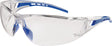 PROFIT Schutzbrille Falcon 2 EN 166 – Leichte Polycarbonat-Brille mit blauem Bügel und klarer Scheibe