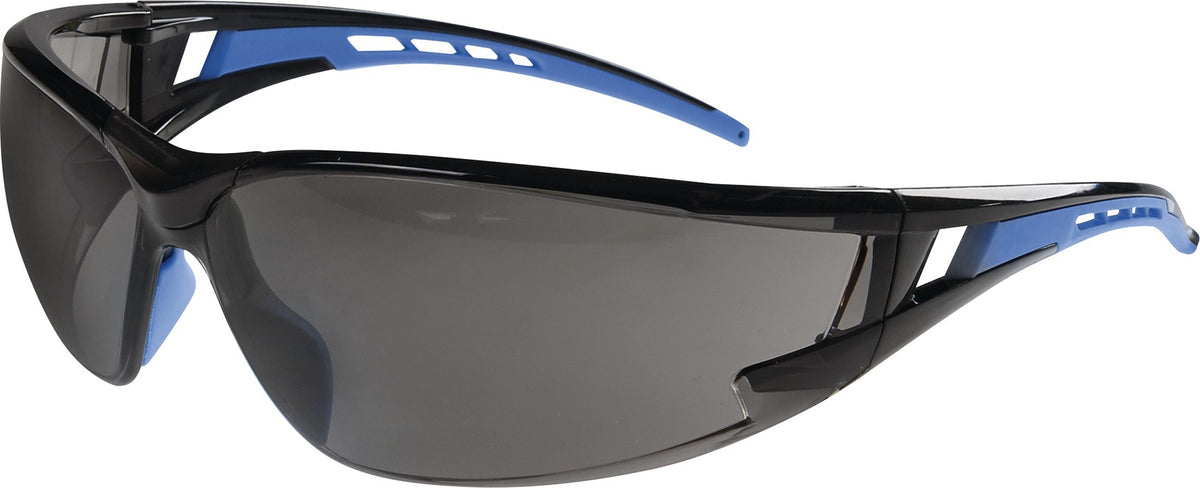 PROFIT Schutzbrille Falcon 2 EN 166 – Leichte Polycarbonat-Brille mit blauem Bügel und klarer Scheibe