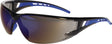 PRO FIT Schutzbrille Racer 2.0 EN 166 EN 172 verspiegelt – Bügel schwarz/blau
