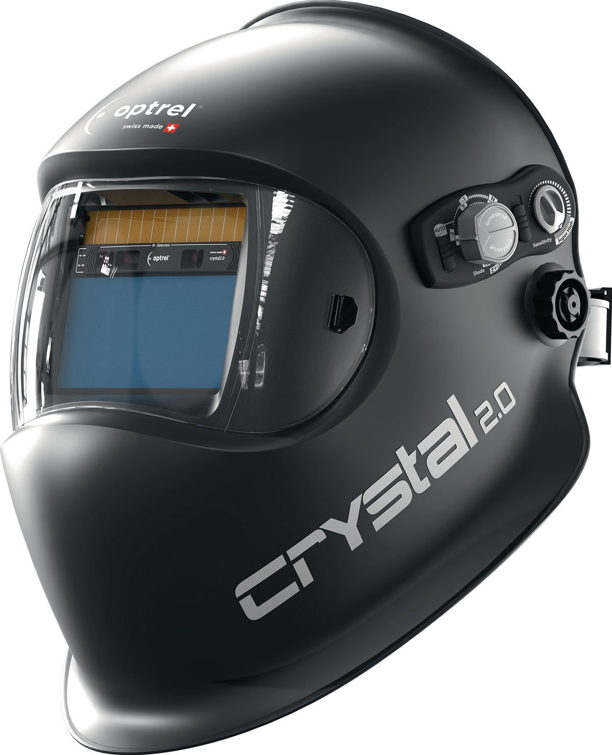 Optrel Schweißerschutzhelm crystal2.0 schwarz 50x100mm EN166, EN175, EN379