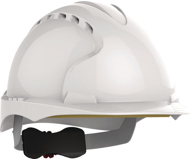 JSP Schutzhelm EVO®3-Revolution® 6 mit 6-Punkt-Gurtband und Drehradverschluss, EN 397, weiß