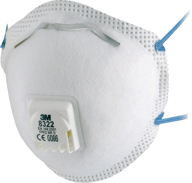 3M Atemschutzmaske 8322 FFP2 NR D mit Cool-Flow-Ausatemventil – 10 Stück