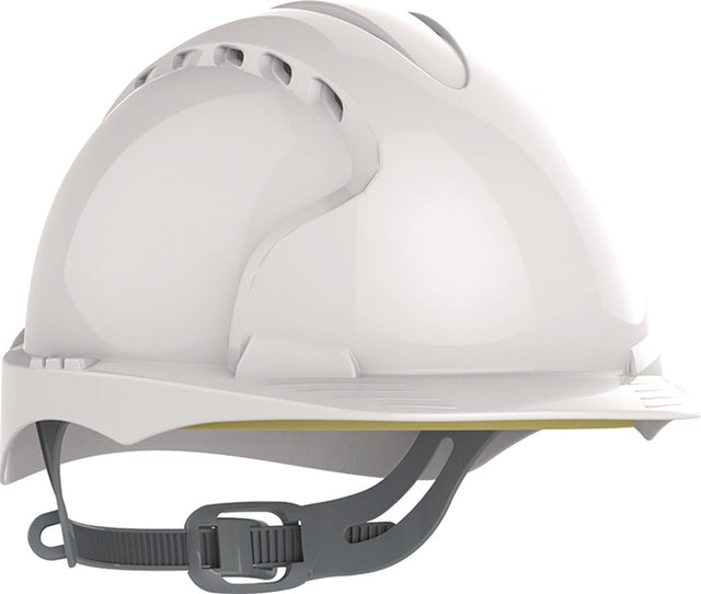 JSP Schutzhelm EVO®2 weiß HDPE EN 397 mit 6-Punkt-Gurtsystem