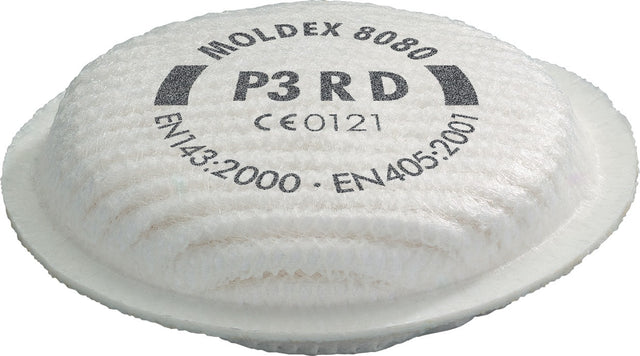 MOLDEX Partikelfilter 808001 EN 143:2021 P3 für Serie 8000 – 8 Stück