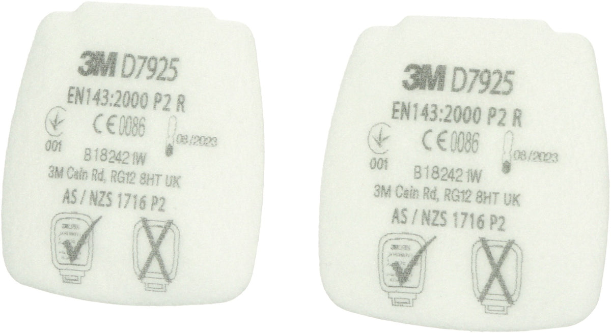 3M Feinstaubvliesfilter D7925 P2R für Secure Click Atemschutzmasken