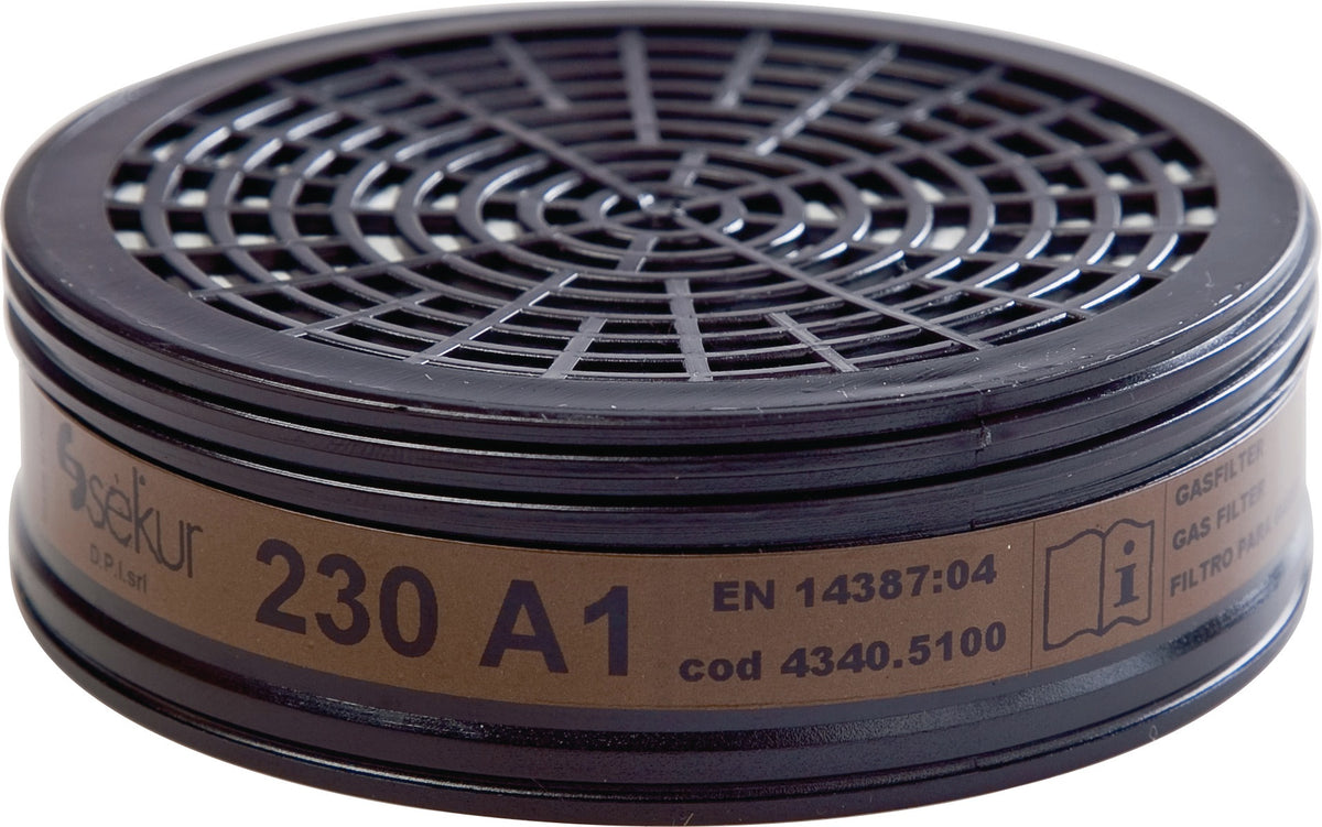 EKASTU Gasfilter 230 A1 EN 14387:2021 für Atemschutz-Halbmaske 4000 370 779/780, 2 St./Btl.