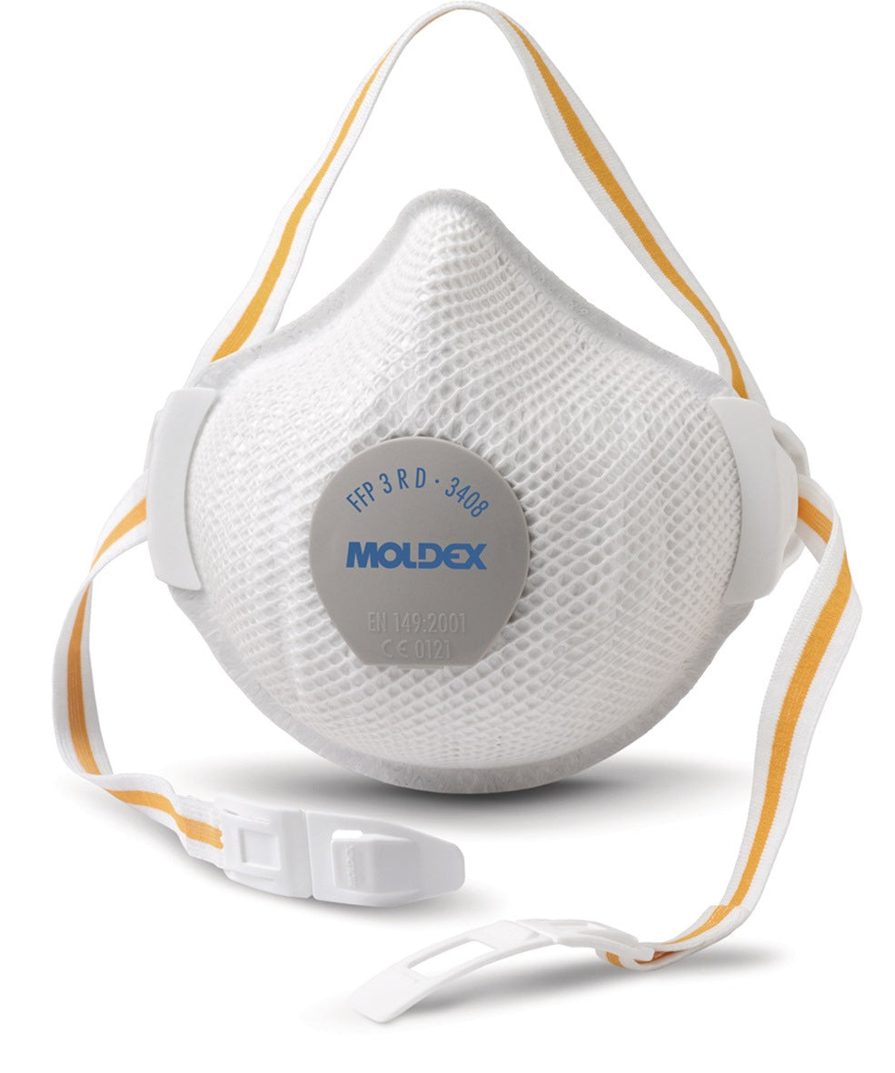 MOLDEX Atemschutzmaske Air Plus ProValve 340801 FFP3/V R D mit Ausatemventil – 5 Stück