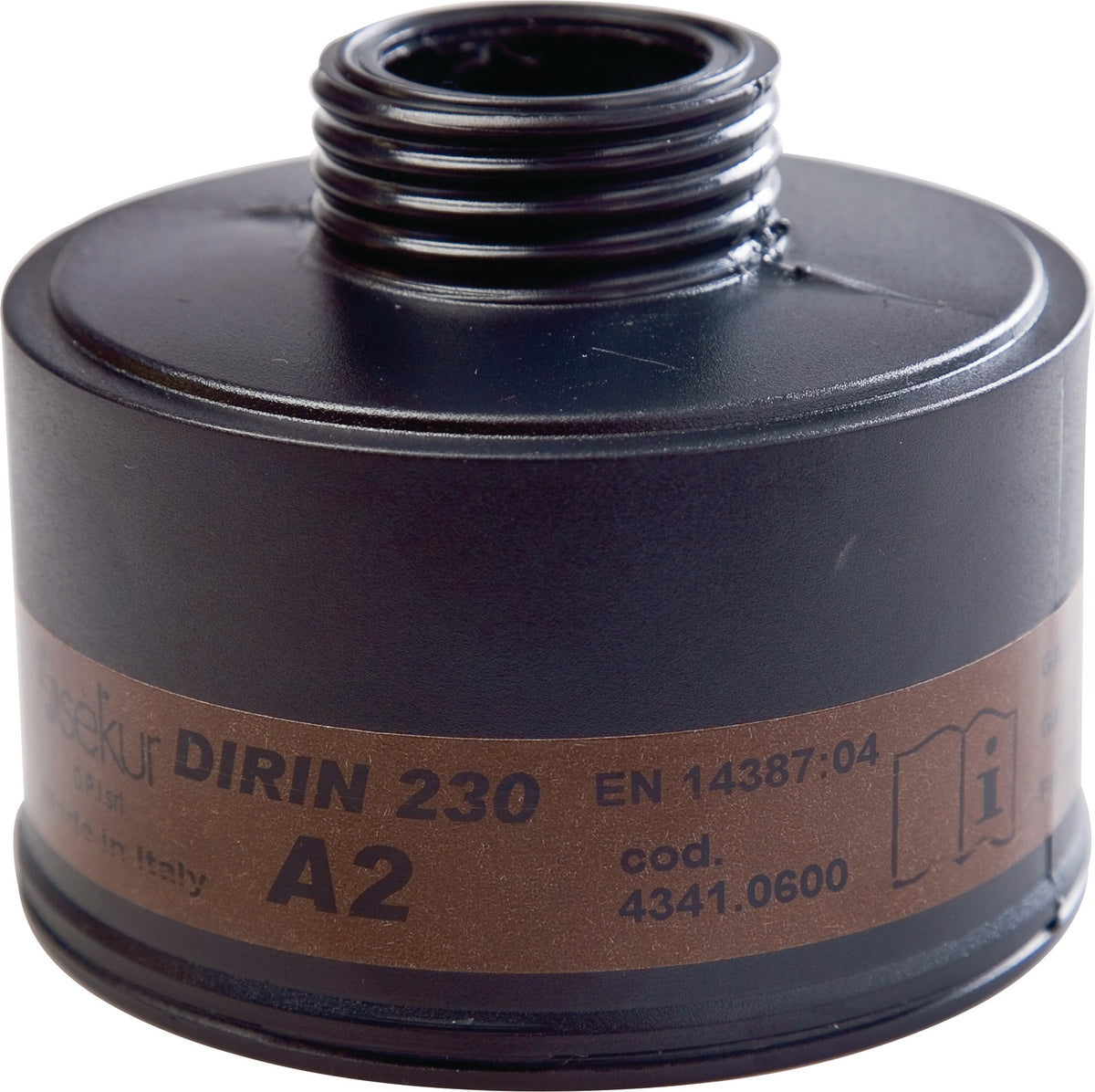 Gasfilter DIRIN 230 A2 von EKASTU – Schutz gegen organische Gase und Dämpfe, EN 14387:2021