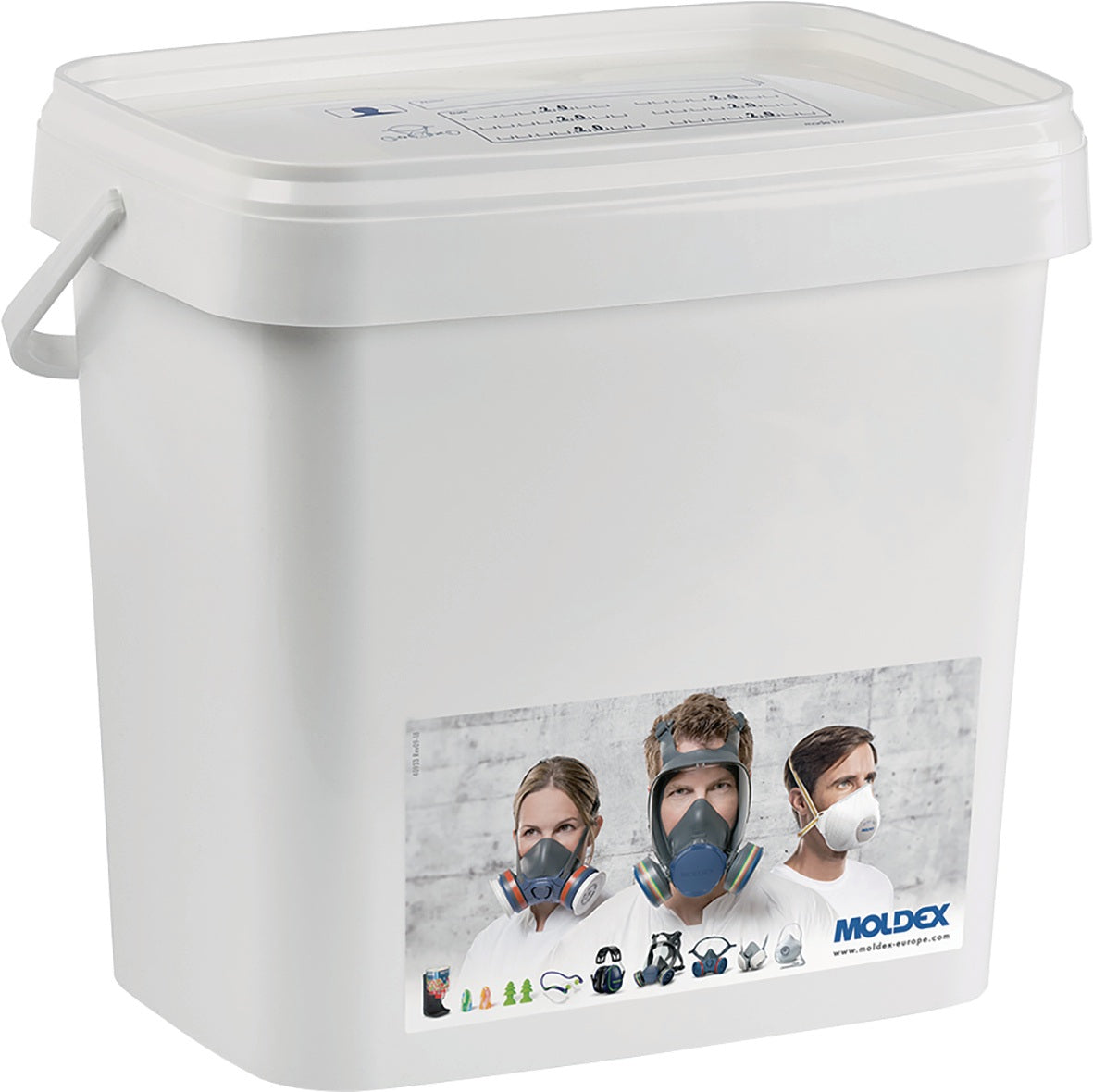 MOLDEX Aufbewahrungsbox 999501 weiß für Vollmasken – Sicherheitsaufbewahrungsbox