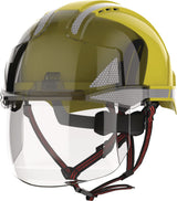 JSP EVO® VISTAshield® Dualswitch™ Industriekletterhelm ABS weiß/rauch mit Gesichtsschutz