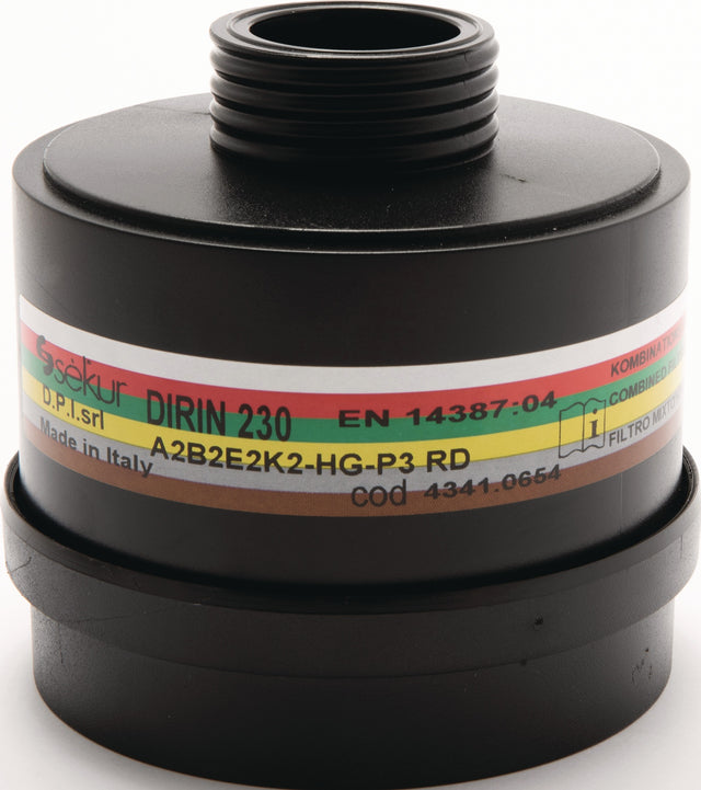 EKASTU Mehrbereichskombifilter DIRIN 230 EN 14387 A2 B2 E2 K2 Hg-P3 mit BIOSTOP