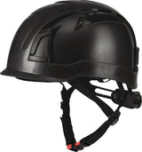 PRO FIT Schutzhelm D`Rock ABS EN 397 – Leichter Arbeitsschutzhelm mit Ratschensystem, schwarz
