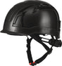PRO FIT Schutzhelm D`Rock ABS EN 397 – Leichter Arbeitsschutzhelm mit Ratschensystem, schwarz