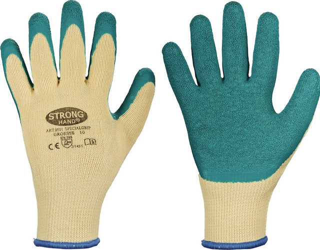 STRONGHAND Handschuhe Specialgrip Gr. 9 gelb/grün EN 388 PSA II – 12 Paar