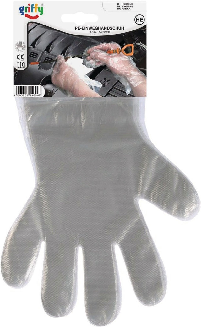 Leipold + Döhle Einweghandschuhe Größe 10 transparent PE PSA I 20 Stück SB