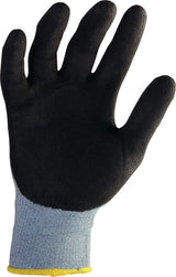 PROMAT Handschuhe Flex Gr.8 grau/schwarz EN 388 PSA II – Nitril-Mikroschaum, touchscreenfähig