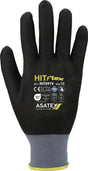 ASATEX Handschuhe Hit Flex V Gr.9 schwarz/grau EN 388 PSA II – Nitril-Mikroschaum, touchscreenfähig