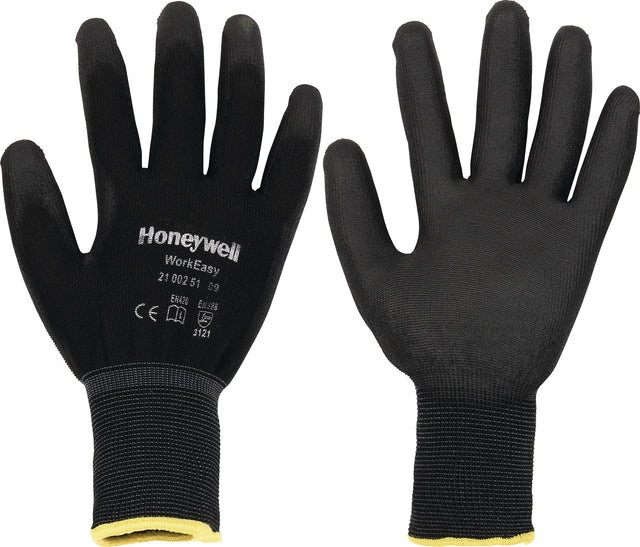 HONEYWELL Workeasy Black PU Strickhandschuhe Gr. 8 – EN 388, PSA Kat. II