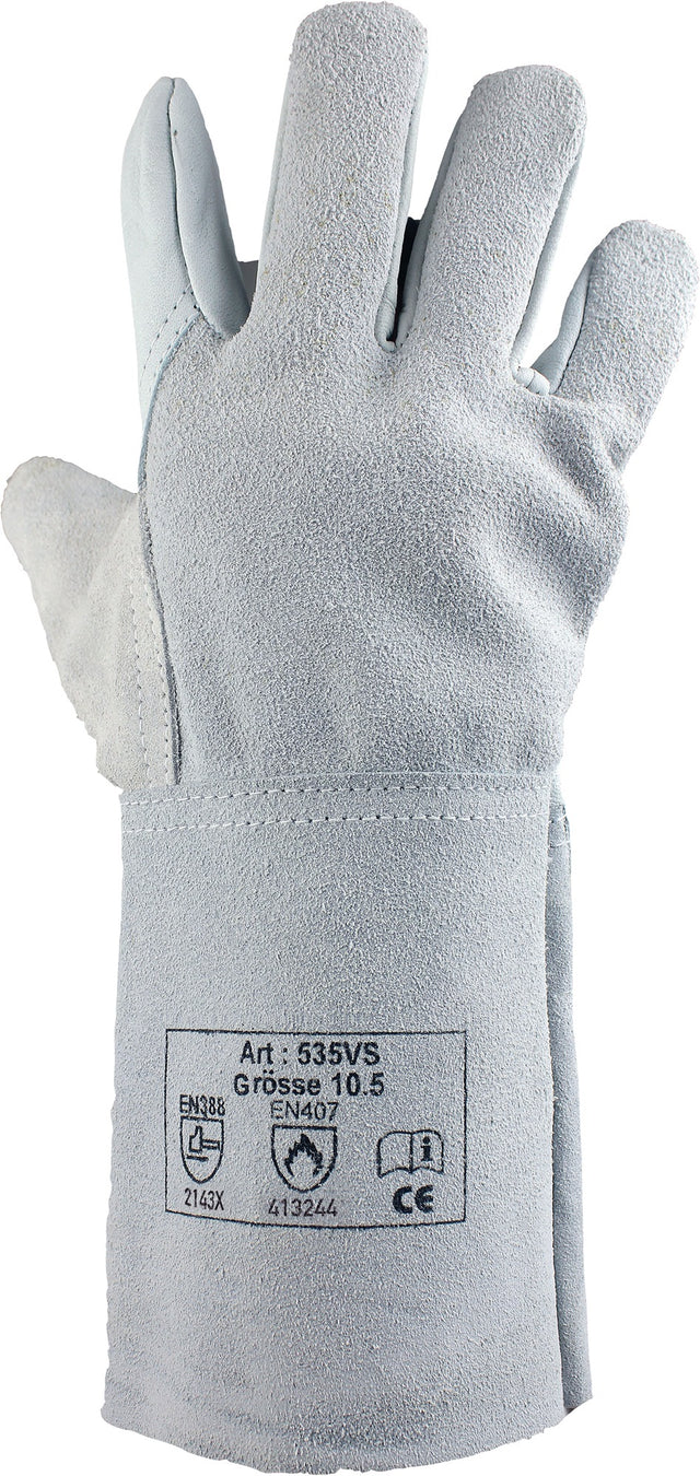 ASATEX Schweißerhandschuhe Gr.10,5 naturfarben Rindnarben-/Spaltleder 12 Paar