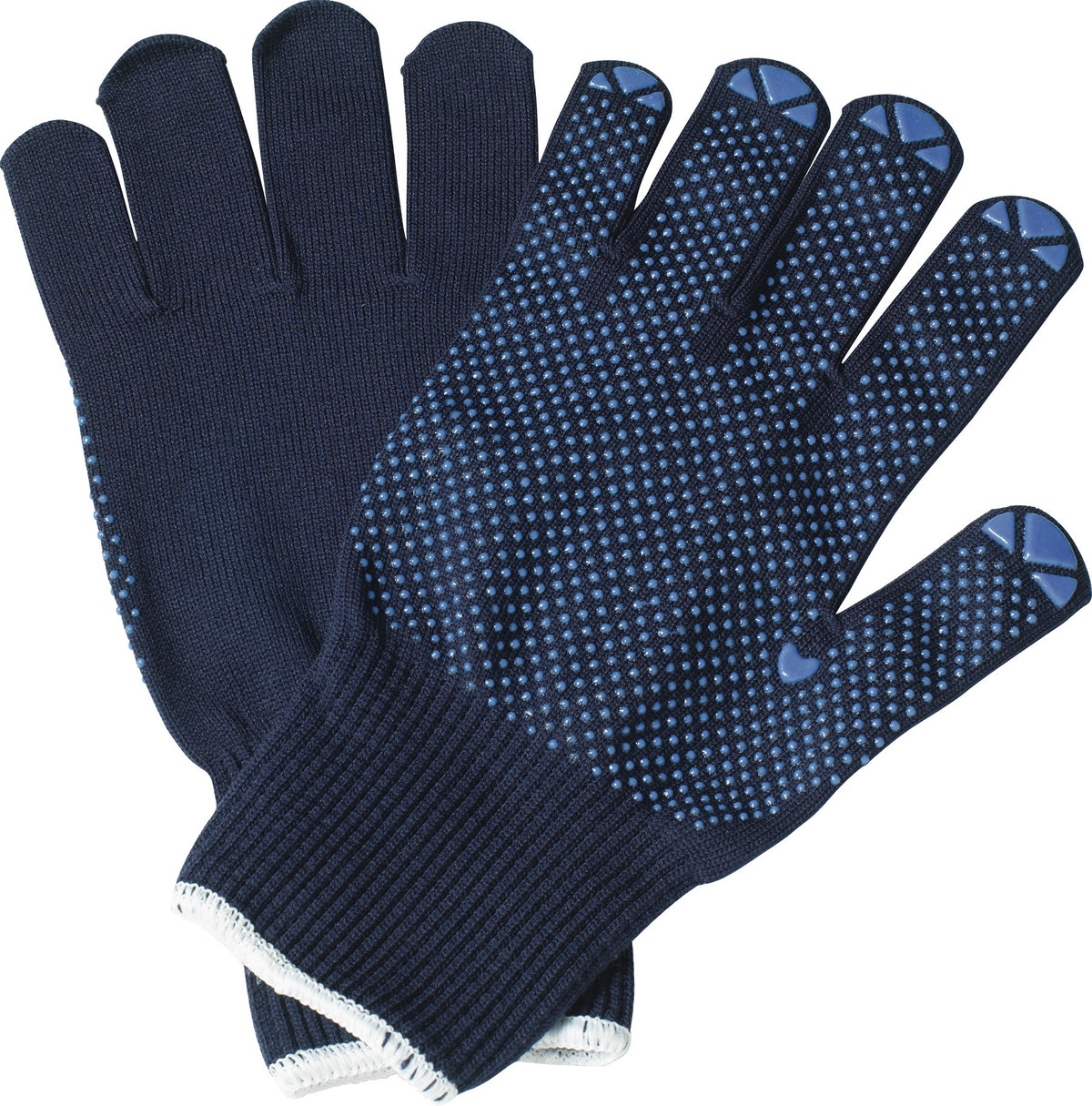 PROMAT Handschuhe Isar EN 388 PSA II Gr. 7 blau – 12 Paar Strickhandschuhe mit Punktbenoppung