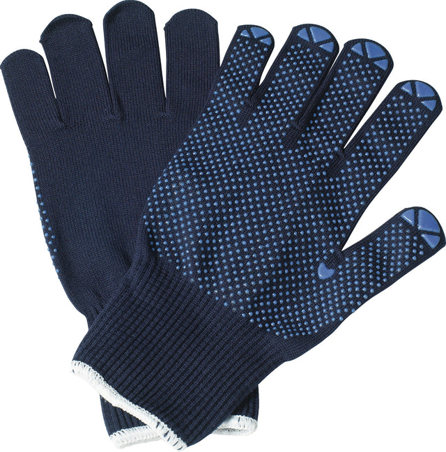 PROMAT Handschuhe Isar EN 388 PSA II Gr. 7 blau – 12 Paar Strickhandschuhe mit Punktbenoppung