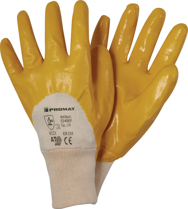 ASATEX Handschuhe Ems Gr.8 gelb – Nitrilbeschichtung EN 388