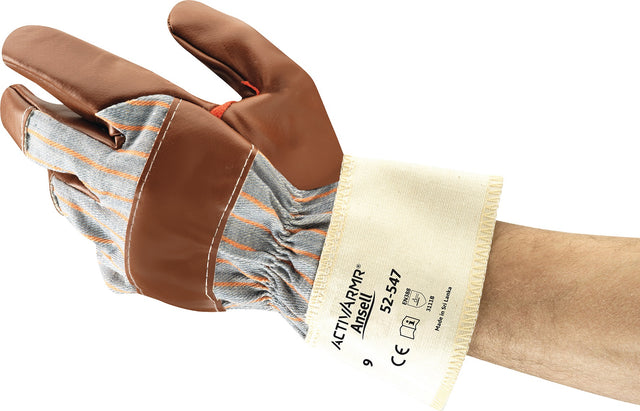 Ansell ActivArmr® 52-547 Nitrilhandschuhe Gr.9 braun EN 388 PSA II – 12 Paar