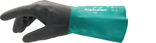 ANSELL AlphaTec 58-430 Chemikalienschutzhandschuh Gr.9 – Nitrilbeschichtung, EN 374, EN 388, EN 1149, Kat. III